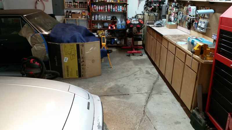 Still kind of a mess but at least I can walk through it without bumping things.